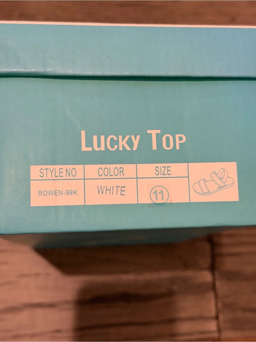 Lucky Brand White Sandal Box Label - Rowen-99K